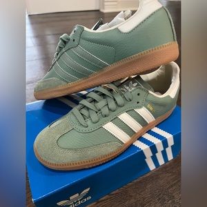 Sage Green Womens Adidas Sambas